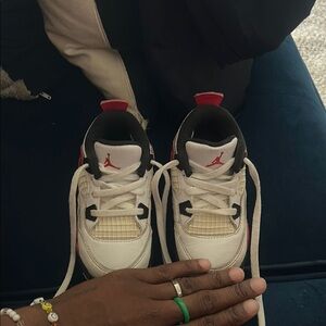 Kids White and Red Sneakers